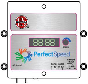 PerfectSpeed User Interface Box The PerfectSpeed operates in speed mode when connected to the pump. You can adjust the demand of the motor manually using the PerfectSpeed User Interface.