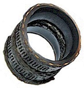Figure 4: Damaged (left) and mounted inlet manifold hose.