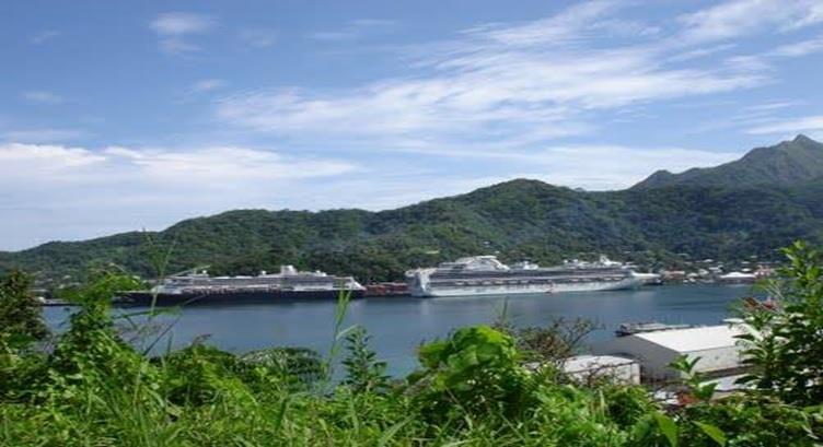 CRUISE SHIPS IN PAGO HARBOR AmSam is blessed with one of the deepest