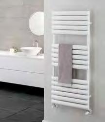Extro shown on page 89 Ellipsis Towel Rail shown on page 93 Aluminium; slimline profile 5 year warranty Steel; 25mm x 50mm oval tubes 5 year warranty Matt 9010 Made to Order: 6 weeks: 9010 as