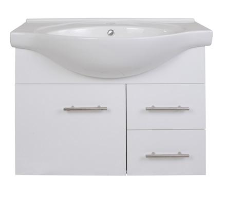 page 2 of 6 900 785 550 586 250 541 100 77 278 278 Semi Recessed Freestanding Vanity 900mm Cabinet Only - Front View Cabinet Only - Side View Dimensions are nominal