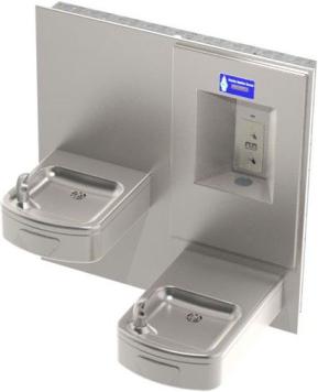 A152/FG-BF4 Series Rounded Box Barrier-Free Wall Mount Bi-Level Drinking Fountain with Sensor Activated Bottle Filler ** U.S. DESIGN PATENT D545,607 (Bowl Design) A152400F-BF4 / A152400S-BF4 / A152400F-FG-BF4 / A152400S-FG-BF4 TECHNICAL ASSISTANCE TOLL FREE TELEPHONE NUMBER: 1.