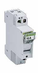 NEOKIT Switchable Fuse-Base 2-16 A, 230/400 VAC NEOKIT* - Switchable fuse-base D01 230/400 VAC with indicator, sealable, with snap mounting for DIN-rails as per DIN EN 50022.