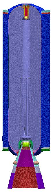 Vacuum specific impulse: 294 s Nozzle expansion ratio: 56 Nozzle deflection angle: +/- 6 L: 8.9 m : 1.