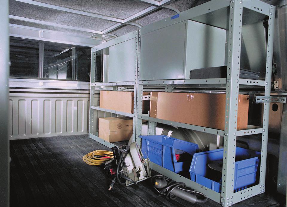 Commercial Top Trade Packages CREATE A MOBILE WORKSHOP FOR YOUR PICKUP. n A ccess shelving and drawers through the side and rear doors of the top.