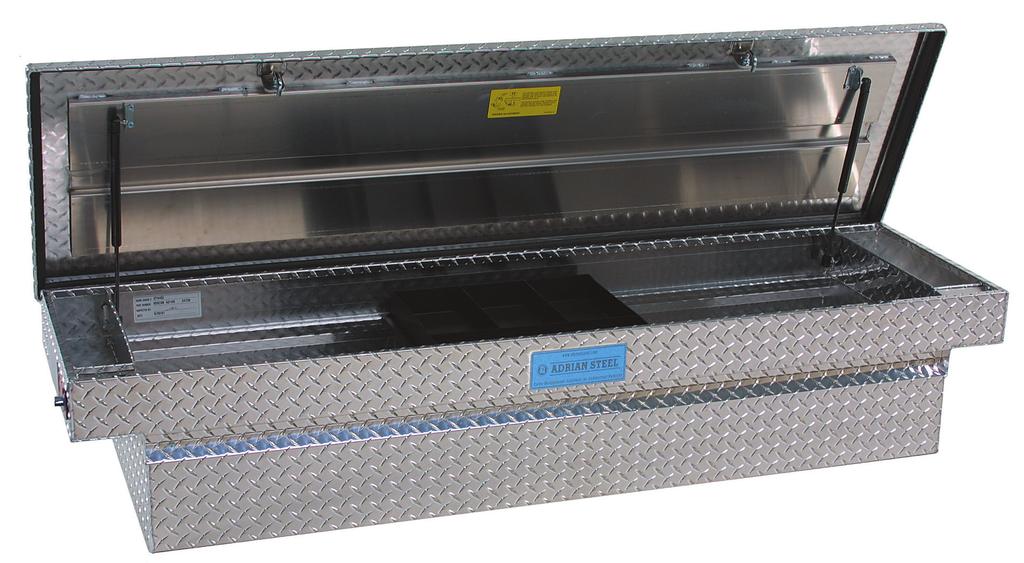 Adrian Steel boxes feature a reinforced U -channel edge that adds structural strength to the box and more lid seating surface.