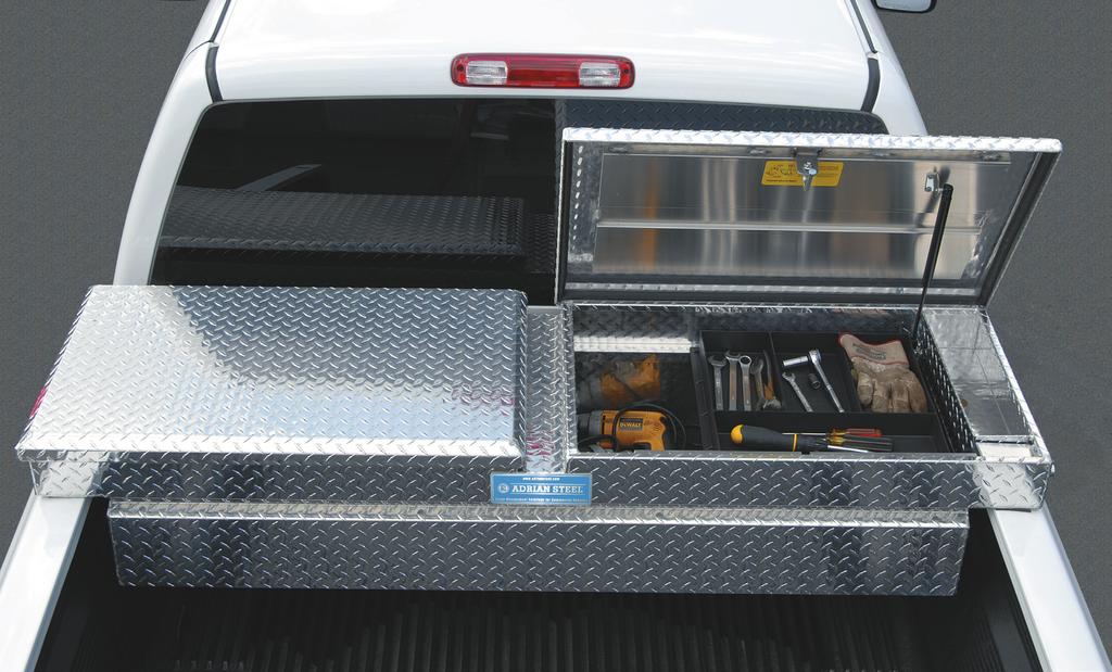 Commercial Grade Toolboxes Visibility Rigid low profile dome lid provides maximum visibility out your rear