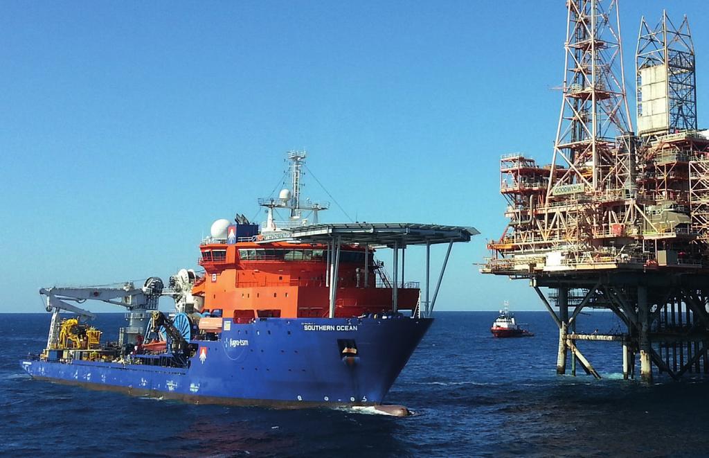 CSV Southern Ocean DP2 Construction Support / Flexible Product Installation vessel combines a moon pool, large cranes (1 x 250 and 1 x 100 ton, heave compensated), 2400m2 deck space, extensive