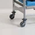 Durable The cart is made of corrosion free anodized aluminum which is easy to clean and disinfect.