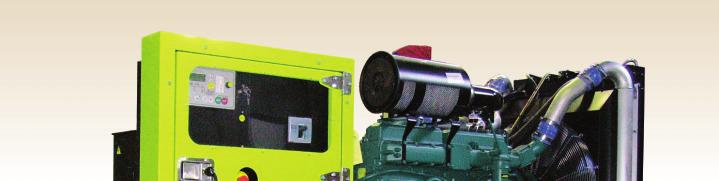 Powerful Easy maintenance Large autonomy Security The generating set produces a constant power with independence of load characteristics. New design gives easy access for maintenance and repair work.