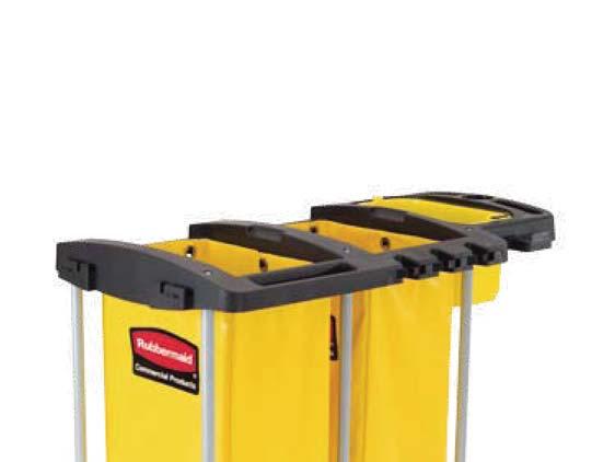 20 Compact Waste & Cleaning Carts In response to the need for waste stream management systems and segregation of recyclables, the Waste and Cleaning Cart models with 2 rubbish bags - facilitate waste