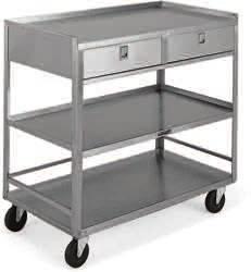 Trucks & Carts UTILITY CARTS A Stainless Steel Stainless Steel Utility Carts 20 22-gauge stainless steel shelves 300 and 00-lb.