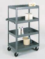 Capacity Carts 18-gauge steel shelves 800-lb. capacity " polypropylene casters Unassembled 3" deep trays have mitered edges for extra rigidity.