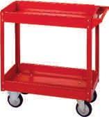 SAVE 243600-T with steel handle and posts. YEAR WARRANTY Tray- Steel Carts 20-gauge steel shelves 220-lb.
