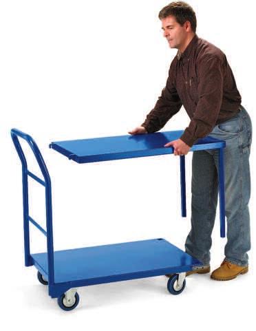 Clipboard writing surface lifts up to reveal a handy storage box. -Picking Trucks 12-gauge steel 1200-lb.