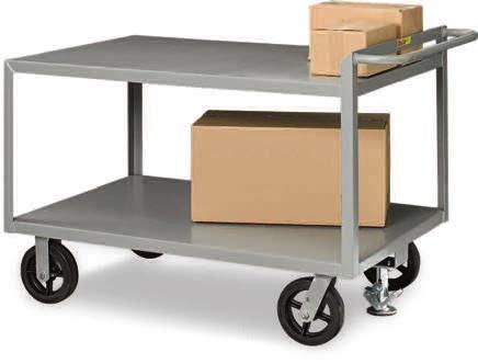 Trucks & Carts Utility carts 2400-lb. capacity trucks available with floor lock for stay-put stability while loading/unloading. Heavy-duty truck shown with (01) 1 1 /2" lip shelves.