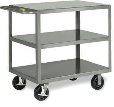 Capacity Mobile Tables 12-gauge steel 000-lb. capacity 8" phenolic casters All-welded 000-LB. CAPACITY High-capacity cart includes a floor lock to prevent unwanted movement.