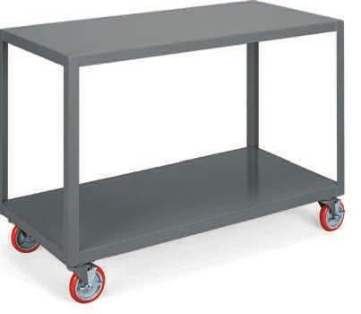 Trucks & Carts UTILITY CARTS SALE ON THIS PAGE All-Welded Mobile Tables 12-gauge steel 1000-lb.