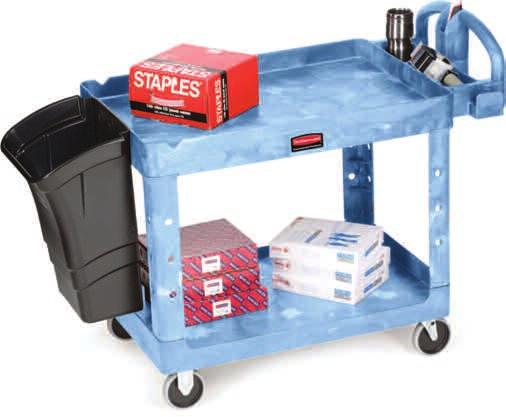 EXCLUSIVE BLUE AND GRAY COLORS Trucks & Carts UTILITY CARTS 23101-Q in (18) blue shown with optional 8-gal. utility basket. 23100-Q shown in (27) gray.
