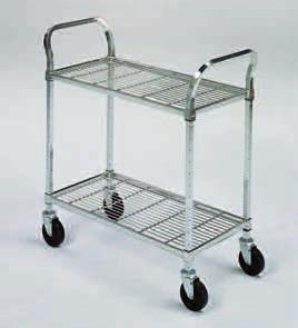 30 Square-Post Wire Trucks and Carts Steel wire shelves and steel posts 1000- and 1200-lb. capacities " casters Three styles to choose from to meet your material handling needs.