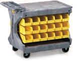 capacity " rubber casters Handle includes built-in tool storage Hinged shelf sides flip up or down independently all sides down creates a smooth, flat surface or flip up to create a
