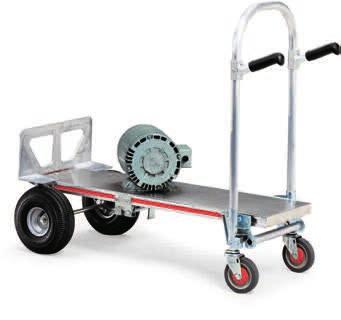 four-wheel truck. Features a 27"Wx9"d recessed folding nose extension.