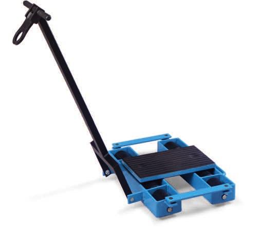 Capacity is rated per set of four dollies. 1" load height. Heavy frames are supported by three non-marking casters.