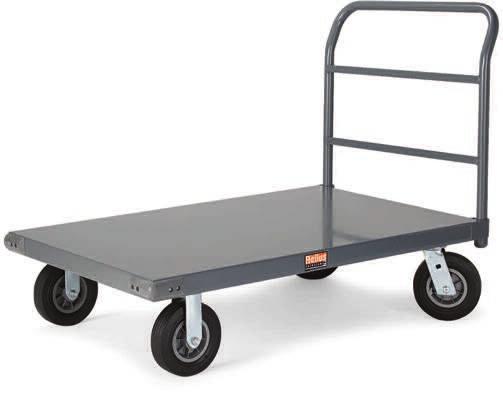 Trucks & Carts Platform trucks SALE ON THIS PAGE 6" polyolefin casters 8" mold-on rubber casters SAVE Shown with 8" polyurethane casters. Steel Platform Trucks 1800 3600-lb.