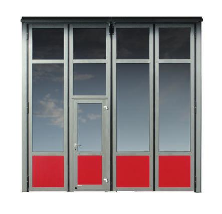 SCHNEIDER aluminium folding doors are space-saving, and hardly any maintenance and upkeep costs are incurred, since a solid folding door has practically no wear-parts.