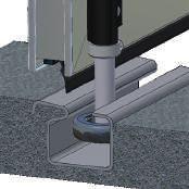 elastic non-decomposable EPDM rubber in all vertical closing edges, black Hinges Hinge bolt stainless steel 20 mm Invisibly screwed aluminium hinges anodised with C35 Dust-proof
