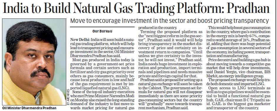 IEX Other Growth Drivers for the Power Exchange Market 31 GAS Exchange MoPNG Minister Mr Dharmendra Pradhan announced intent of the govt. to have a gas trading platform this year.