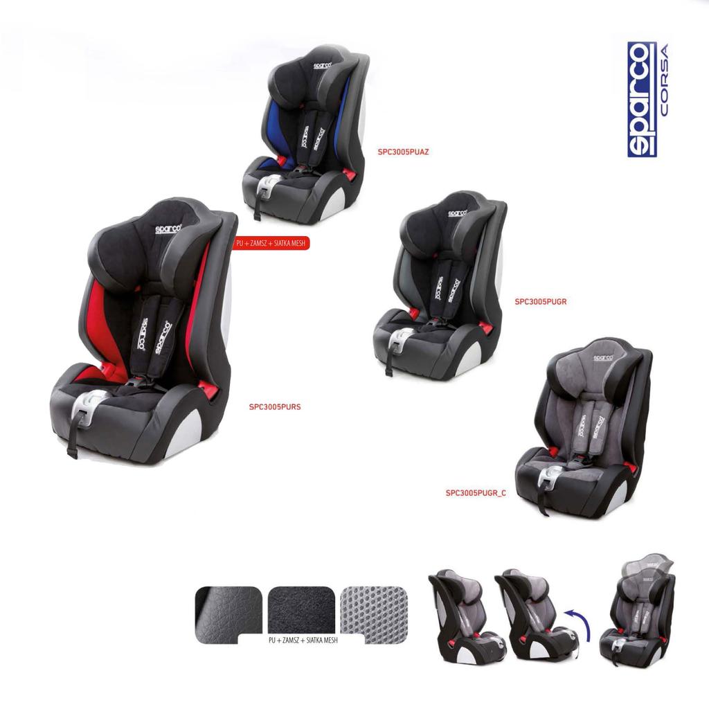F1000K MODEL PU PREMIUM Skóra zamszowa SEAT 1000K PU Group: 1+2+3 Weight: 9-36 kg Age: 9 months- 12 y ( approximately ) Mounting system: SEATBELTS MODEL PREMIUM Eco-suede leather PU