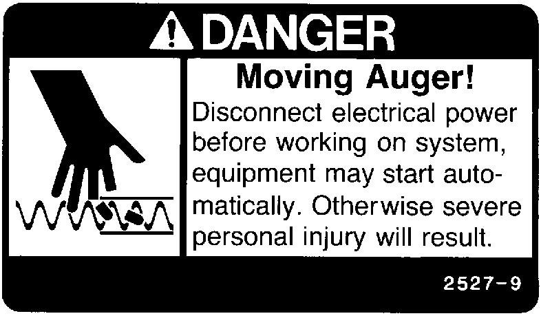 SAFETY INFORMATION Caution, Warning and Danger Decals have been placed on the equipment to warn of potentially dangerous situations.