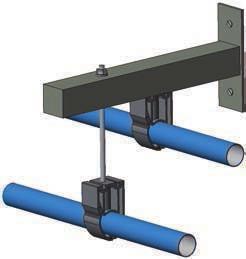 BRACKETING SYSTEMS It is recommended to use the FEM8 pipe brackets but other