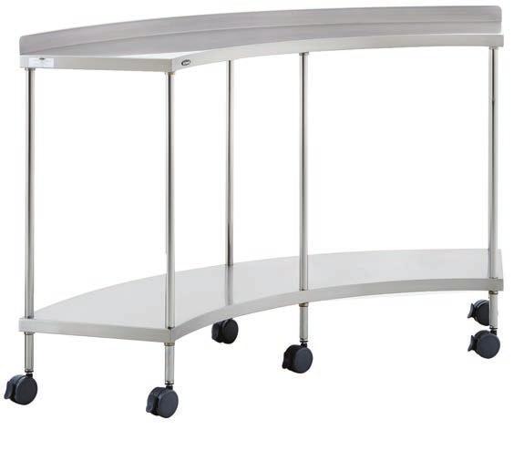 STAINLESS STEEL HOSPITAL EQUIPMENT Instrument Table: 40038/40095 Designed for operating and intervention rooms by considering user s expectations, made of