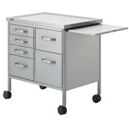 STAINLESS STEEL HOSPITAL EQUIPMENT Medicine Preparation Trolley: 40350 Designed for operating and intervention rooms by considering user s requests, made of 304 quality stainless steel Design