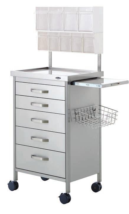 STAINLESS STEEL HOSPITAL EQUIPMENT Anaesthesia Trolley: 40340 Designed for operating and intervention rooms by considering user s requests,