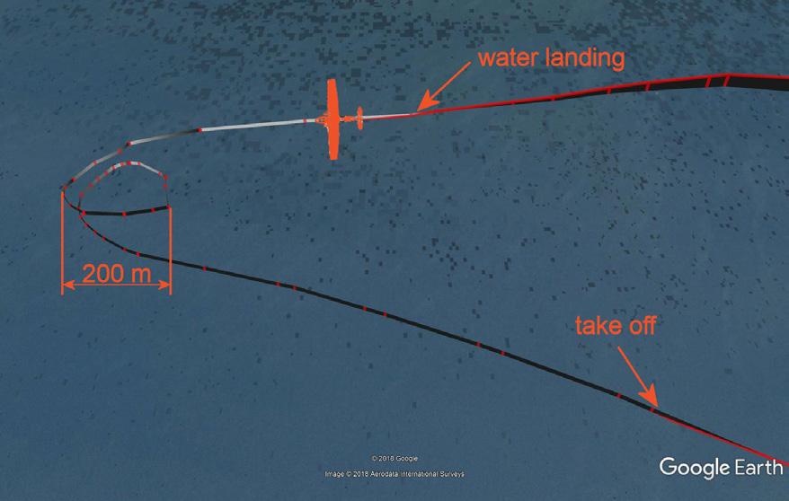 Figure 1: Track of PH-PBY on the water, based on GPS recording.