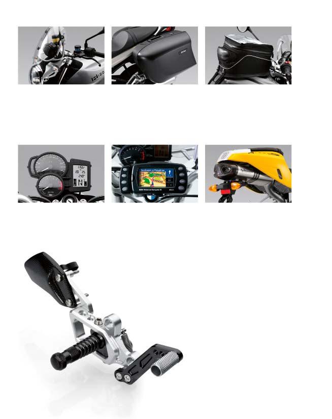 offers the perfect solution, every time. Please note that BMW Motorrad accessories can be bought from and retrofitted by any BMW Motorrad dealer, but optional equipment is only available ex-works.