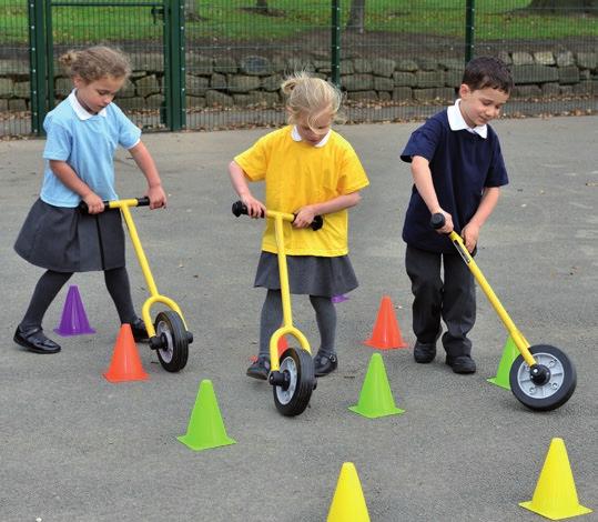 Wisdom Hobby Wheel This simple single wheel vehicle allows children to run and turn around with ease mimicking the actions of a larger vehicle whilst developing balance and coordination.