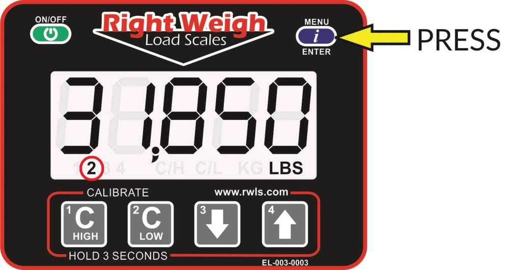 Multiple Calibration Mode (4CAL) The 201-EDG-01(B) digital load scale can be used in a mode which stores 4 sets of calibration data.