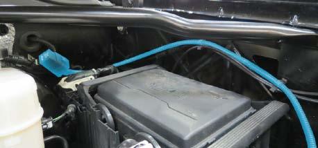 102. Using wire ties, or equivalent, secure the relay on the water pump harness to the vehicle