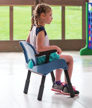 Slight tilt WARNING To prevent falls and injury: Adjusting the chair to tilt back by shortening the rear legs while extending the front legs will make the chair less stable.