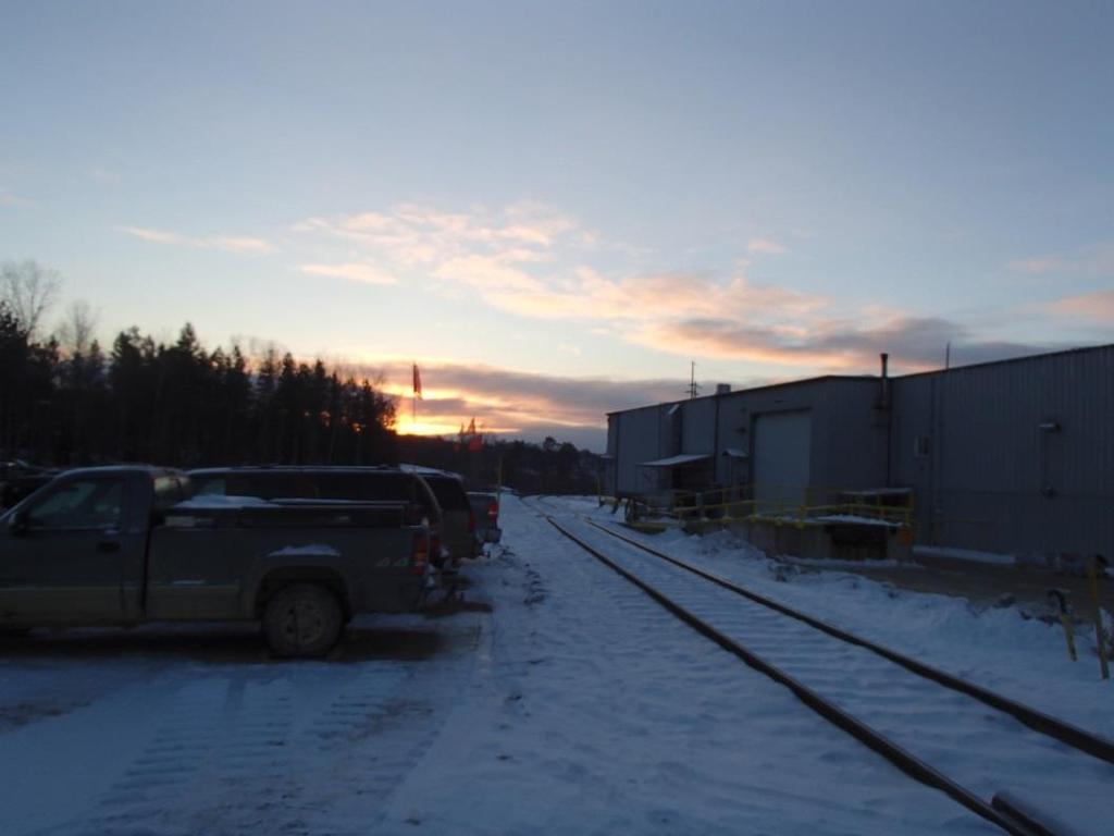 November 16, 2014 Industrial Sand mine A miner was clearing snow off a rail