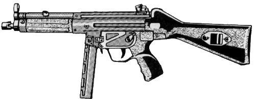 Submachineguns MP-5/10 This is simply a MP-5 modified to fire the 10mm Auto cartridge. This weapon is far less common than the standard MP-5, but it is in routine use by several countries.