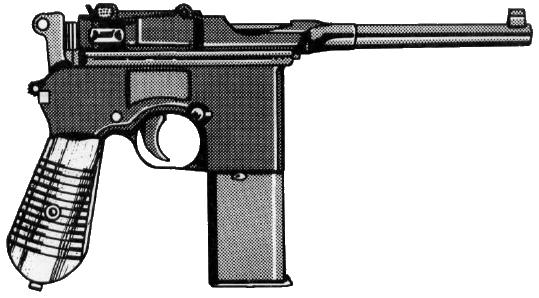 Thousands were made during the wars, and "lookalike" reproductions of the pistol were still being made in the 1990s. Ammo: 9mm P Wt: 1 kg, 0.