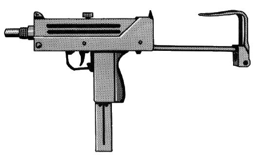 Submachineguns Ingram M10.45 The Ingram was designed especially for clandestine work and has acquired a large body of enthusiasts (and detractors).