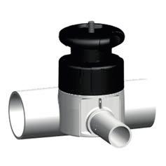 SYGEF Plus iaphragm valve type 59 With butt fusion spigots metric oel: aterial: PVF-P Ieally suite for igh Purity applications, not recommene for oxiizing acis ouble flow rate compare to preecessor