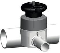 SYGEF Plus iaphragm valve type 59 With butt fusion spigots metric oel: aterial: PVF-P ouble flow rate compare to preecessor anwheel with built-in locking mechanism Smallest possible ea space Iniviual