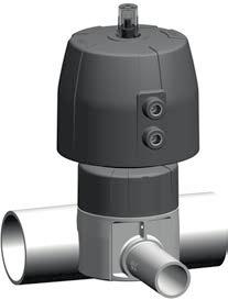 SYGEF Plus iaphragm valve IASTAR TenPlus FC (Fail safe to close) With butt fusion spigots metric oel: aterial: PVF-P ouble flow rate compare to preecessor Smallest possible ea space Iniviual